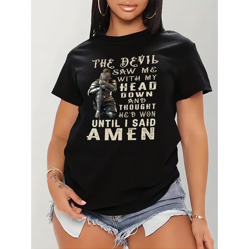 Gemustertes Kurzarm-Rundhals-T-Shirt Lässig Rundhals, Leicht Weich, Alle Jahreszeiten, Mehrere
