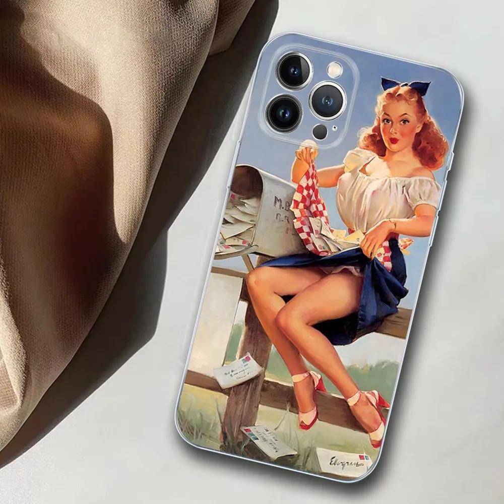Apple IPhone14 Mobile Phone Case Poster Girl Mobile Phone Case, Painted Anti-drop Huawei Anti-drop Mobile Phone Case