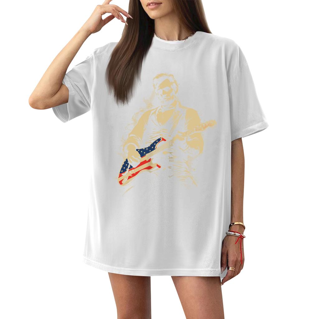Women's Casual Letter Print Short-sleeved Top T-shirt