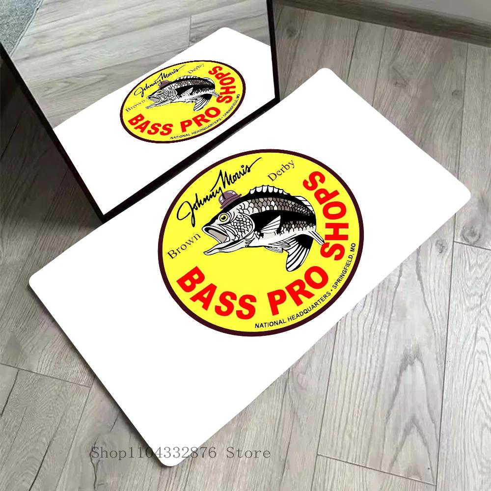 VIKAMA Bass Pro Shops Fußmatte Saugfähig Rutschfest Teppich Heimdekoration Küche Badezimmer Teppich Fußmatte Angeln Jagd Thema