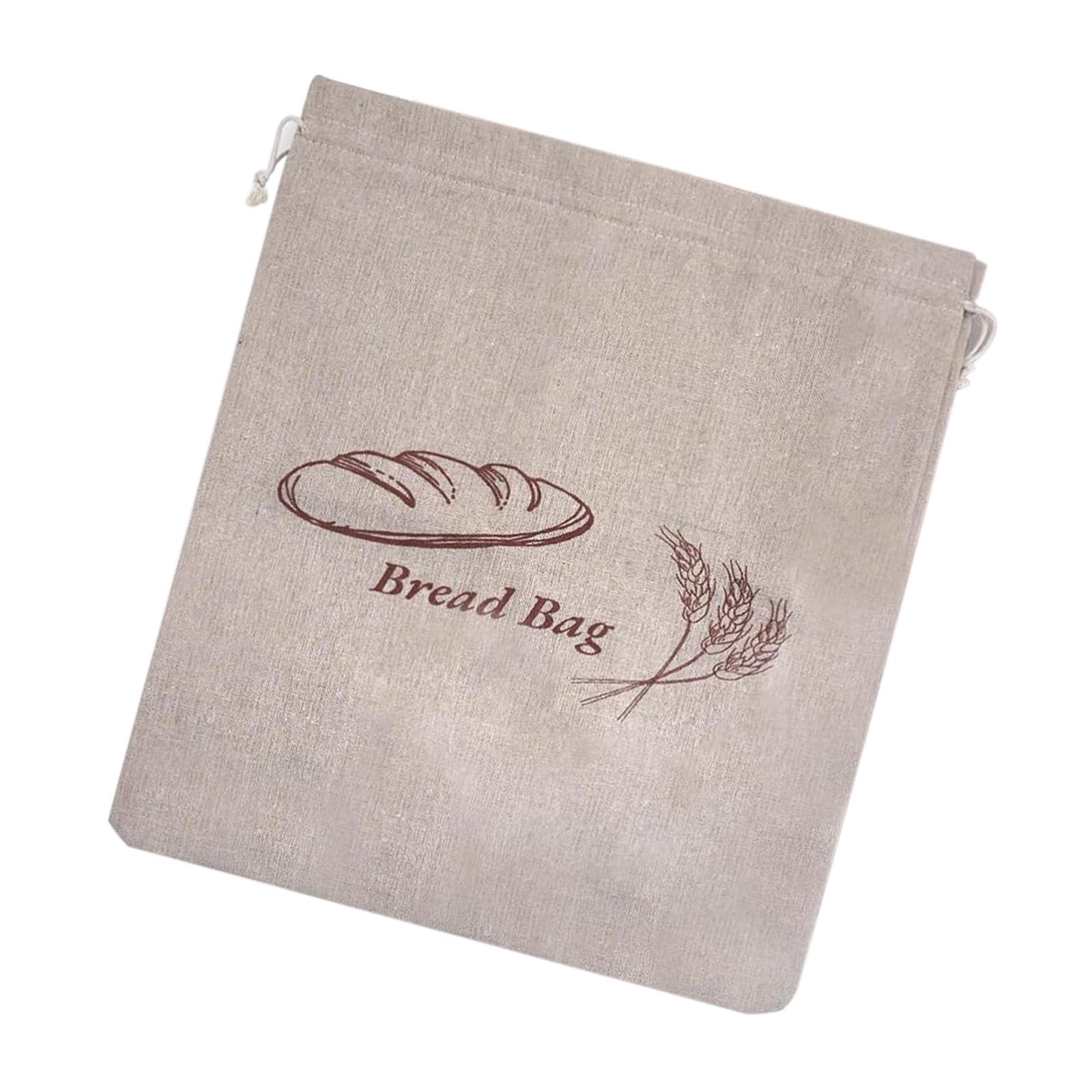 

Льняной мешок для хлеба с завязкой и вкладышем, пищевой мешок для хранения домашней закваски, влагонепроницаемый контейнер для хлеба L