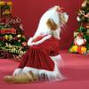 Christmas Themed Dog Clothing Velvets Plush Outfit Winter Wear With Snap Closures For Small Media Breeds