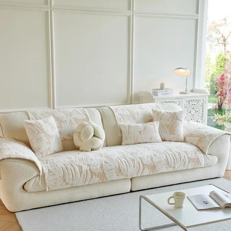 

Soft Rabbit Plush Sofa Towel Luxury Winter Warm Thick Plush Couch Covers L-shaped Sectional Anti-slip Sofa Cover for Living Room 1pc 30x50 pillowcase