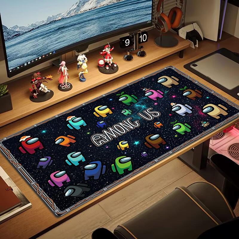 Among Us Color Mouse Pad Large Gaming Table Cushion Non-slip Laptop Tablet Big Mousepad XXL Mat Mini PC Playmat With Lock Edge