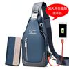 Men's Chest Bag New Fashion Korean Style Casual Sports Water Proof Oxford Chest Crossbody Bags for Men Shoulder Messenger Bag