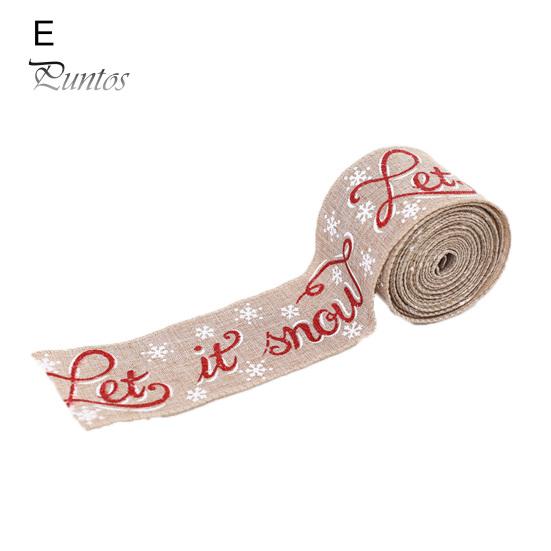 5m Christmas Decoration Ribbon Merry Christmas Tree Elk Snowflake Red Green Dots Let It Snow Gift Packing Xmas Bow Gifts Wrapping Ribbon