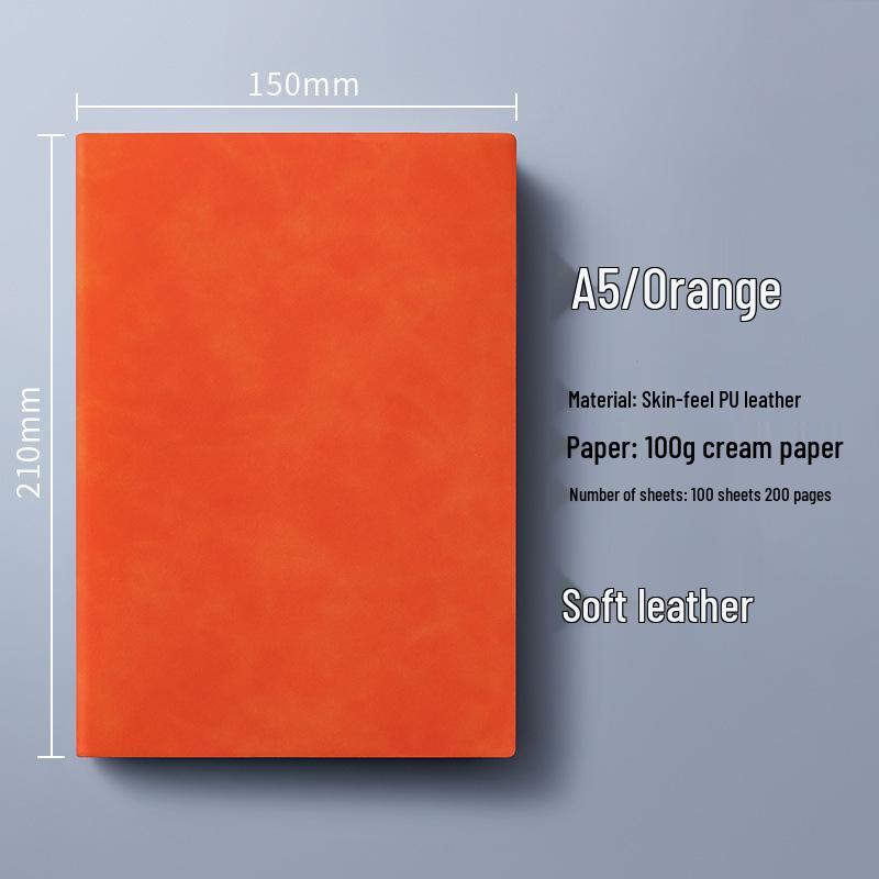 Custom A5 Office Notebook - Thick, Simple Notepad for Business Meetings, Logo Printable