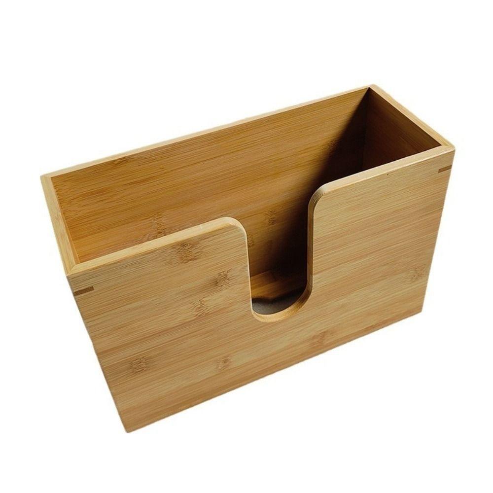 Wall Mounted Hanging Tissue Box Creative Paper Storage Holder Wooden Napkin Holder  For Restaurant