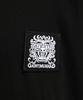 Kileutimuka Square Embroidered Patch Loose Fit Short Sleeve T-Shirt Black