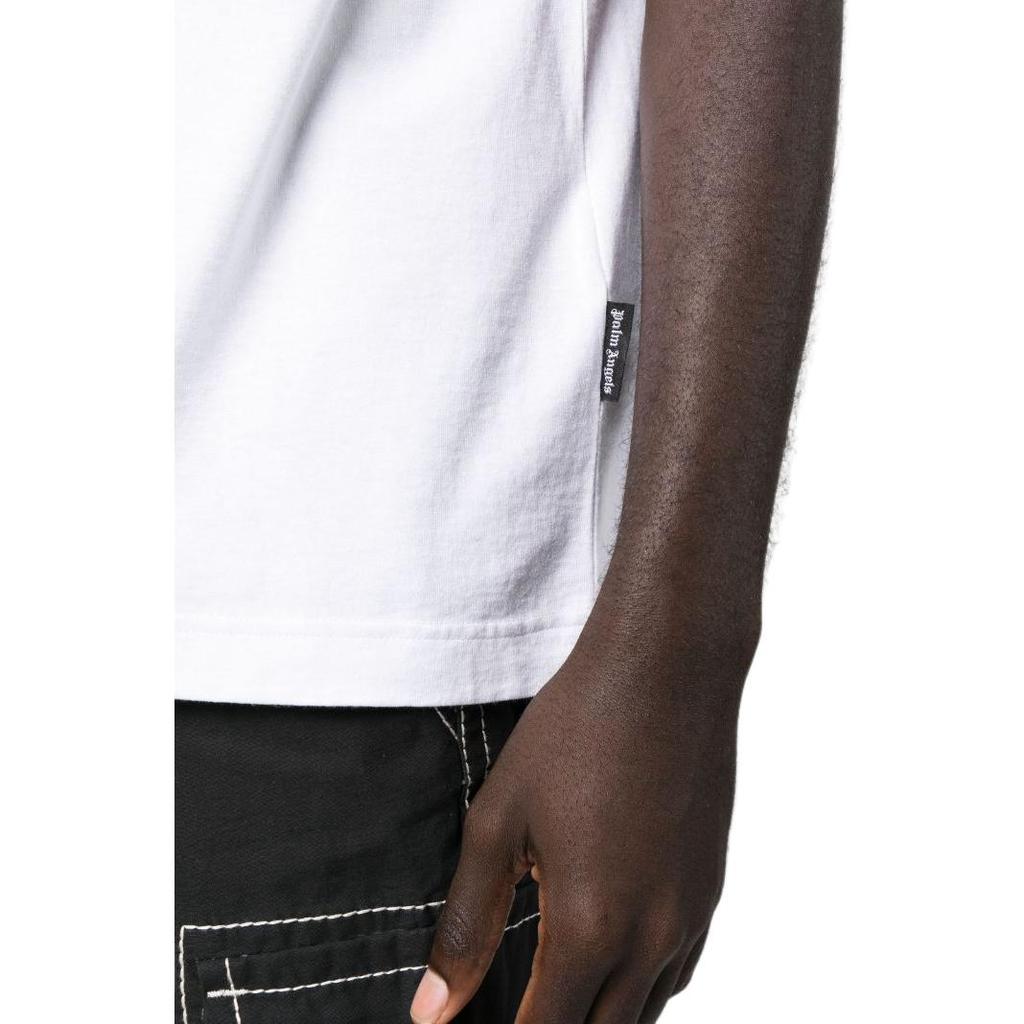 PALM ANGELS Sketchy print Cotton T shirt PMAA001E23JER0130110