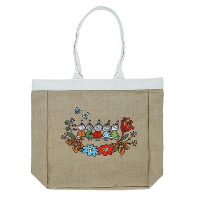 Jute Flower Tote Bag [Marushin]