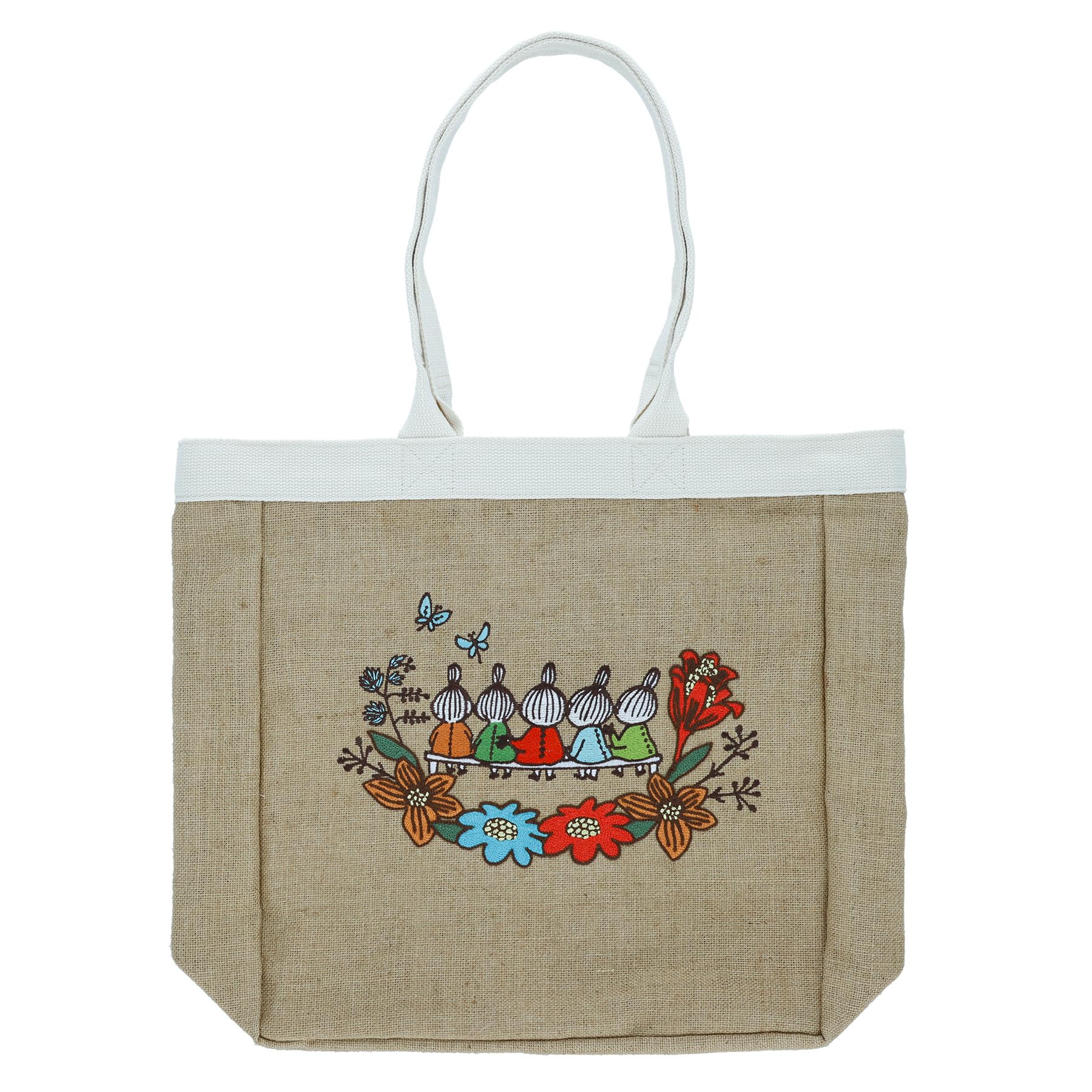 

[Marushin] Jute Flower Tote Bag
