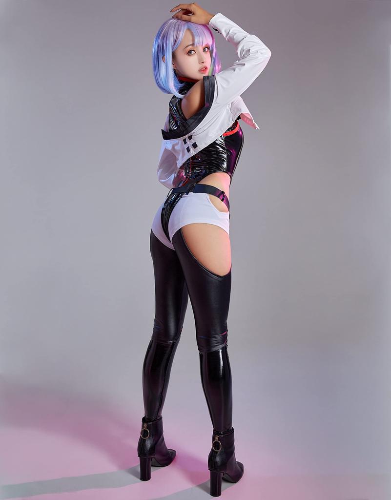 Miccostumes Beautiful Girl Cosplay Costume Leotard Jacket and Suit Set Women's (S)