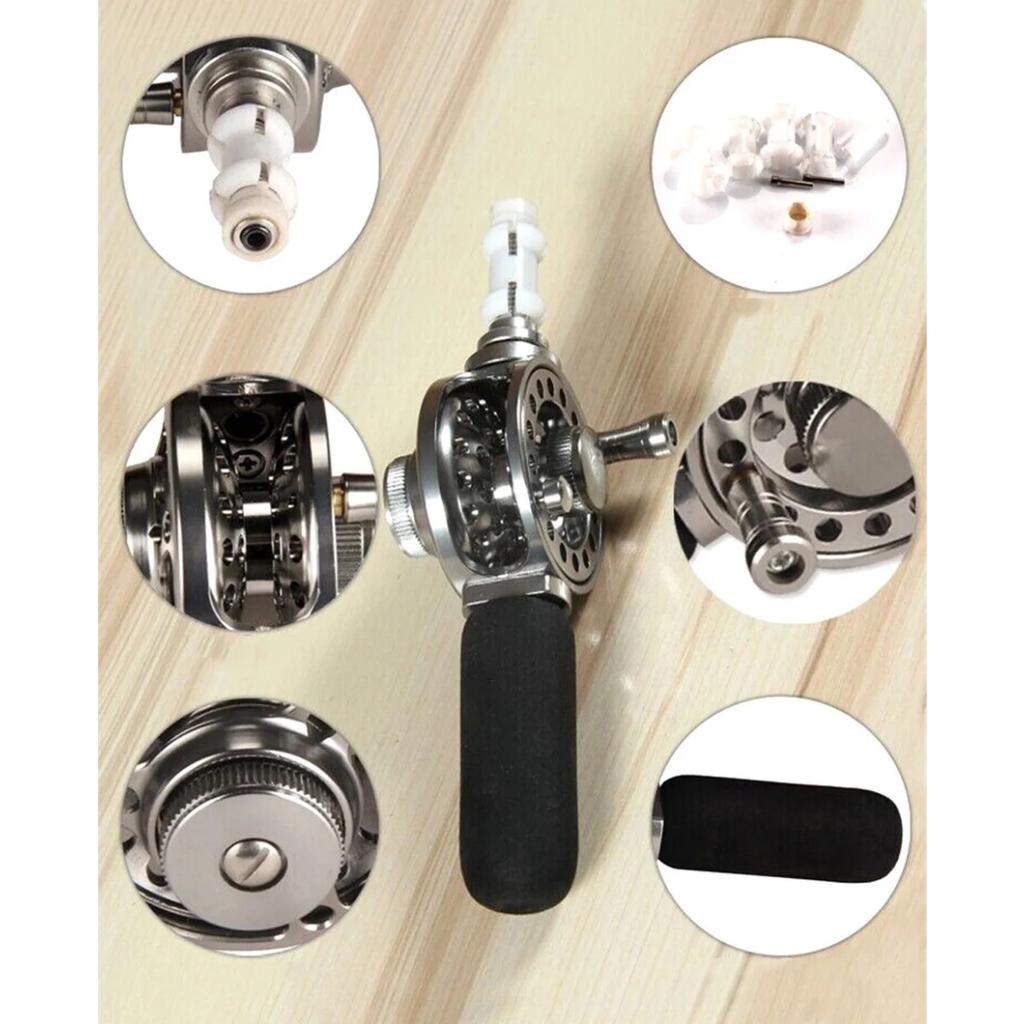 DIY Nachrüstbares Hohlrollenhalter für Bachkarpfen Angelrute Innenliegende Schnur Vollmetall Baitcasting Rolle Modifikation 2+1BB Floß Gussgetriebe 260319