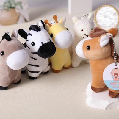 Cartoon Alpaka & Esel Plüschtier — Kleine Giraffen & Zebras Stoffpuppen — Perfektes Geschenk für Mädchen.