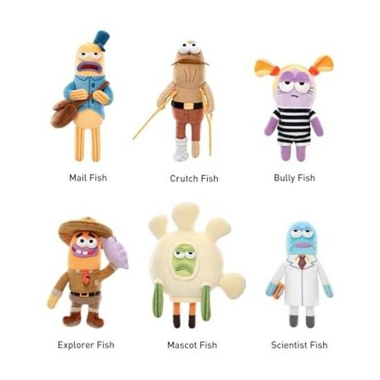 SpongeBob Bikini Bottom Buddies Funny Plush Toy Series 2 Assorted Box 6 Pieces Fish Blind Gacha Doll Model Gift Support Activity Official Product