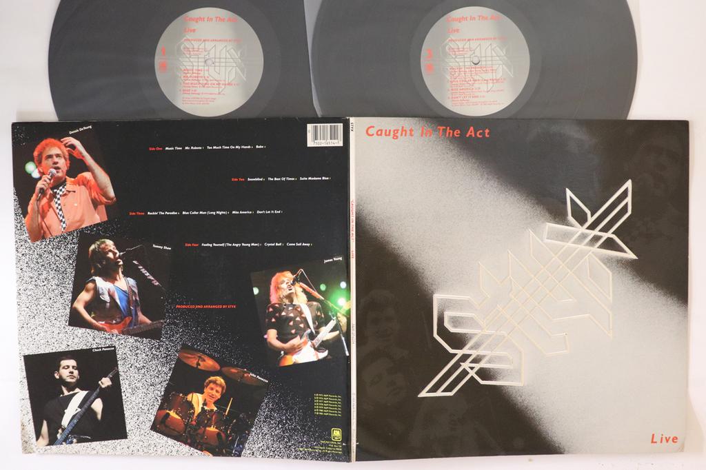LP Record STYX - Caught In The Act Live SP6514 A&M 1984 US Rock Used