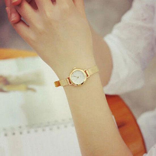 Nouveau hiver Quartz alliage mince femmes fille maille bande Bracelet robe montre-Bracelet cadeau