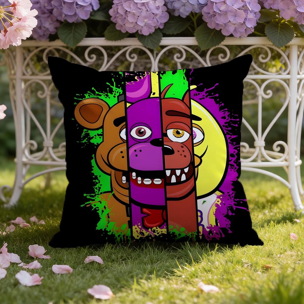 Anime F-Five N-Nights At Freddy's Cushion Cover Home & Car Dual-Scene Pillow Cover: Reversible for Premium Comfort