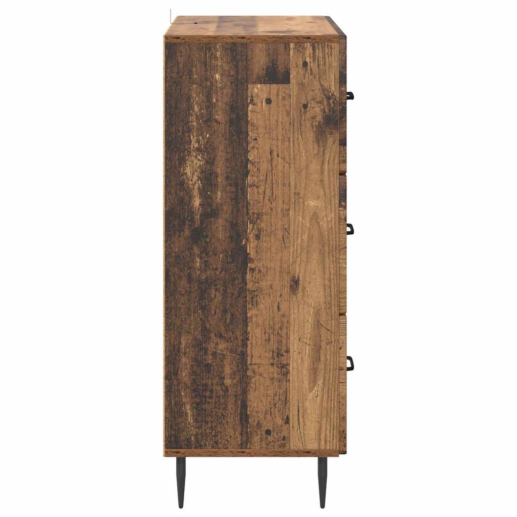 Drawer Cabinet Made of Reclaimed Wood 66 x 34.5 x 89.5 cm Engineered Wood