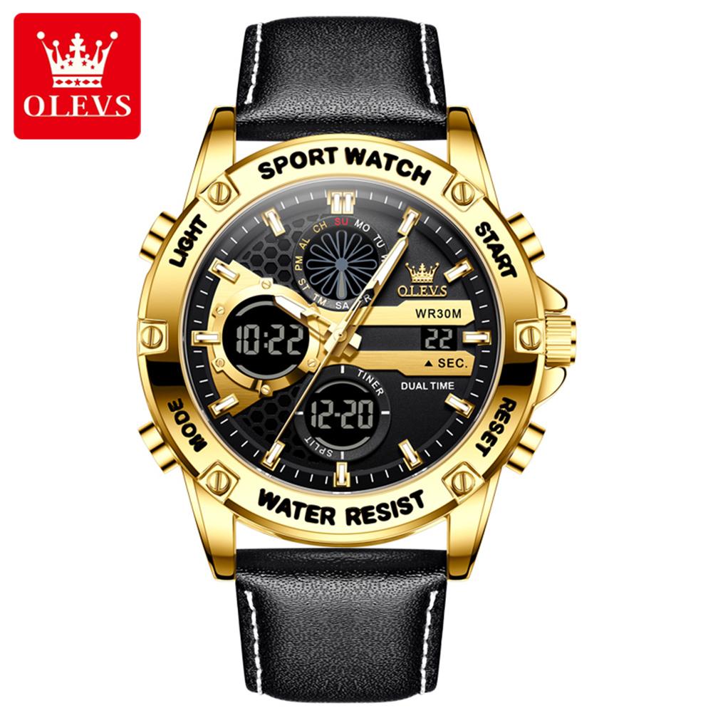 OLEVS 1110  Oem Custom logo Sport Luxury Brand Fashion Classic Multifunctional Chronograph Calendar Digital Watch for Man