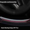Hand Stitching Auto Car Steering Wheel Cover Wrap For Baic Senova X55 2018 Braid On Steering-wheel Holder Interior Accessories