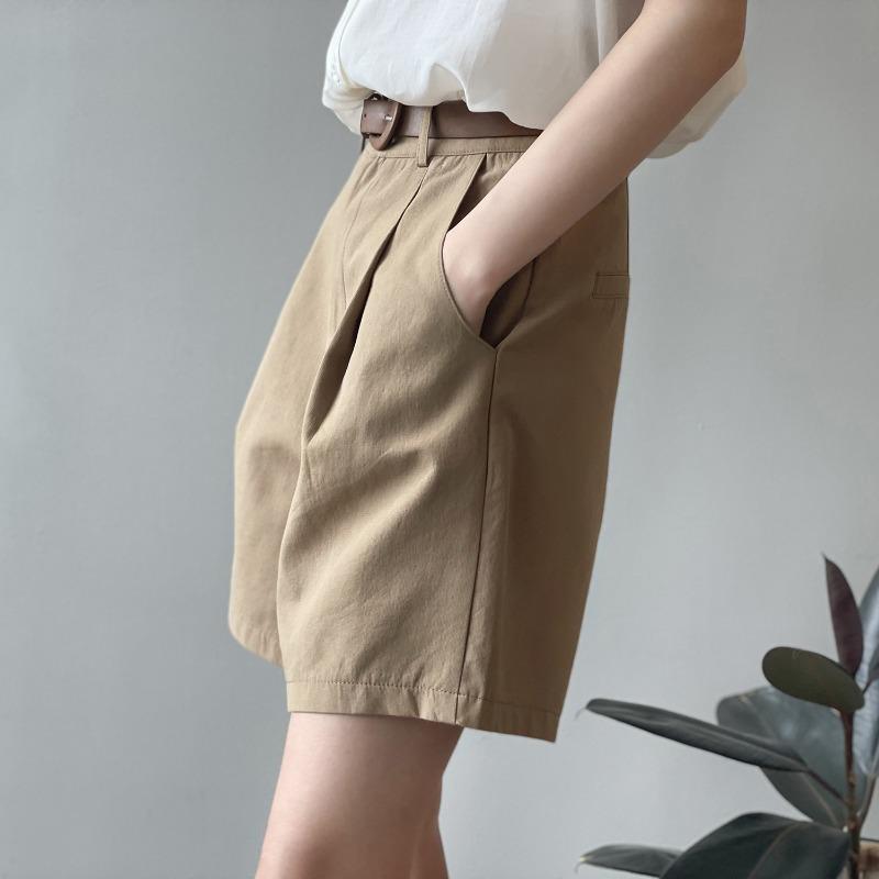Summer Loose Wide Leg Shorts for Women New Korean Fashion Casual High Waisted Short Pants Elegant Solid Color Shorts Trousers 677