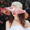 Cappello di Paglia Donna Protezione Solare Ombrellone Spiaggia Mare Ampia Falda Stile K Vacanza Viaggio Cappello Sole Cappello Anti-sole