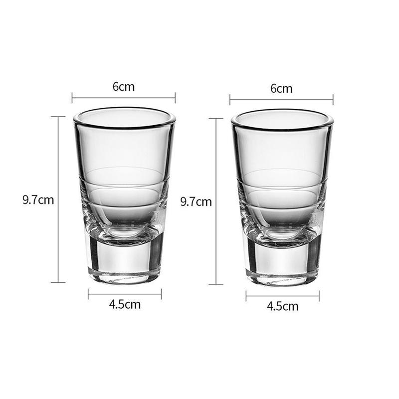 Classic SGlass Bullet Cup Transparent Wine Glass Elegant Thick Bottom Baijiu Cup High End Whiskey Glass Scotch Bourbon Cups