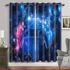 2 Paneel Gamepad Bedruckte Vorhänge für Esports-Zimmer Große Fenster Raumhohe Fenster Jalousien Ösenaufhängung cortinas Drapes
