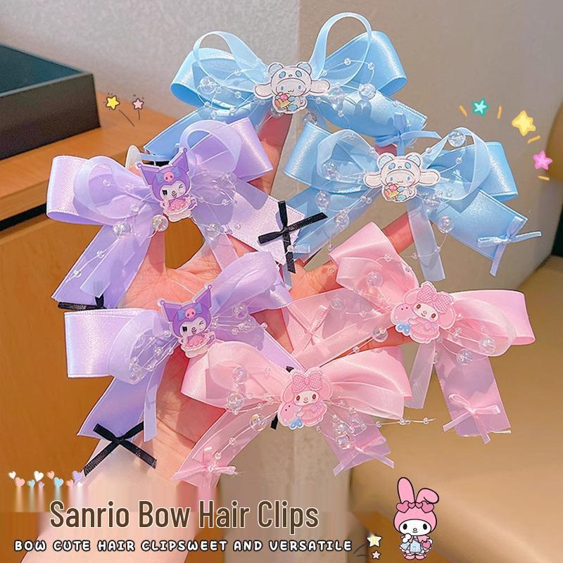 Kuromi Butterfly Hair Clips for Girls - 2025 New Cartoon Melody Side Clips