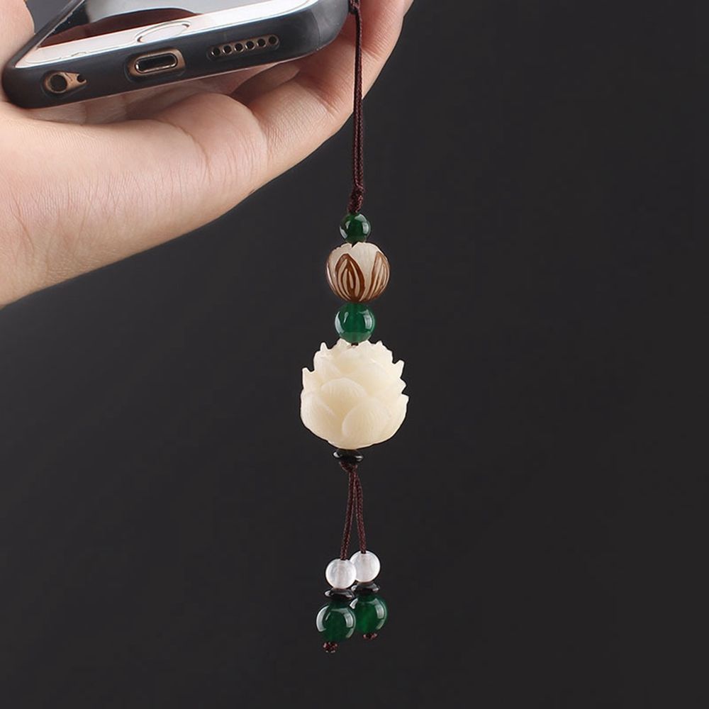 Cord Car Pendent Bag Pendant Bodhi Lotus Flower Keychain Cell Phone Lanyard Mobile Phone Lanyard