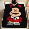 1PC Mafalda Print Flannel Blanket, High Quality All Seasons, Home Decor, Warmth and Comfort, Perfect for Christmas Gifts