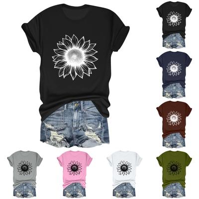Lässiges, tägliches T-Shirt mit Rundhalsausschnitt und Aufdruck für Kinder, kurzärmelig, Buchstaben-Oberteil