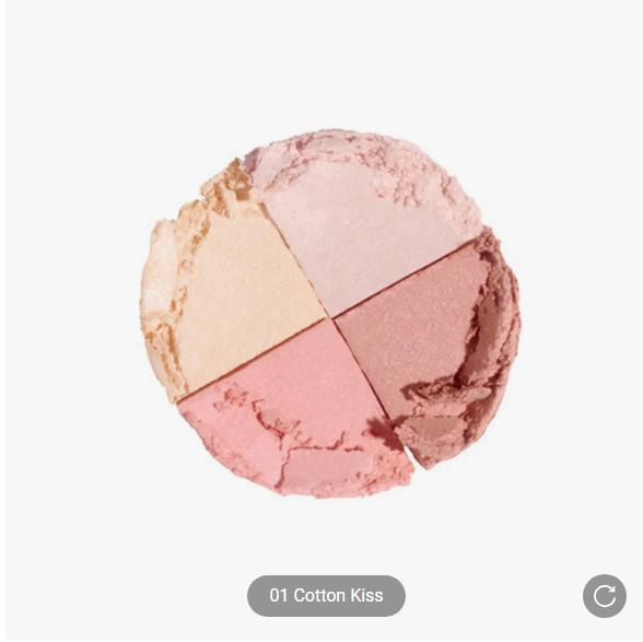 Палетка теней для век Dasique Multi Quad 4 цвета 01 Cotton Kiss