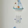 Wind Chimes Outdoor Nautical Sailboat Hanging Ornament for Coastal Themed Patio Balcony Decoration