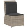 Garden Sofa with Cushions Light Grey Poly Rattan