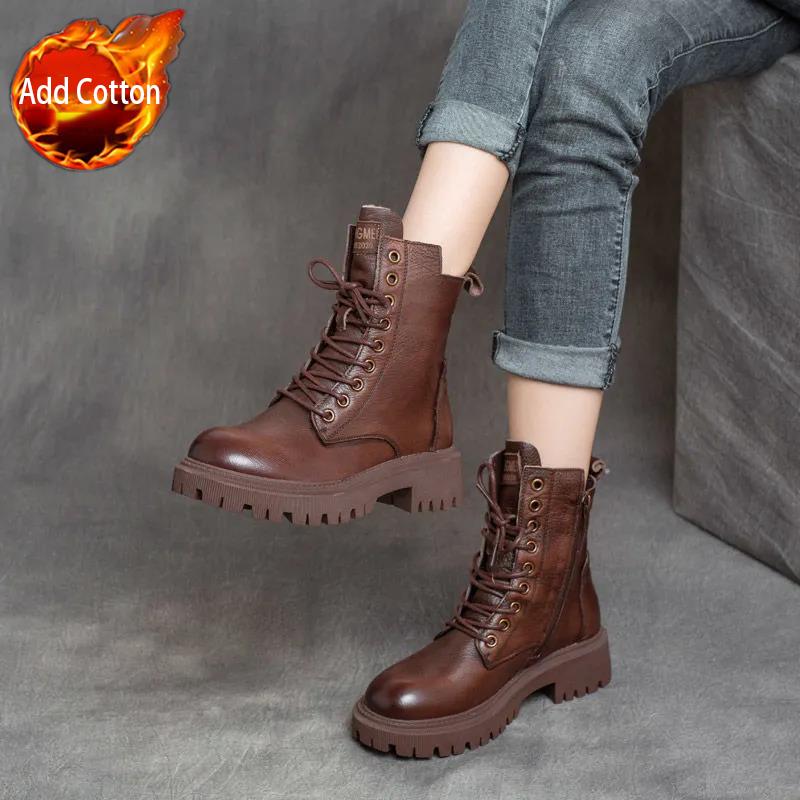 Platform Round Toe Warm Female Short Shoes Autumn Winter Booties Goth Pu High Quality Women'S Ankle Boots New In Y2K 39 Boot