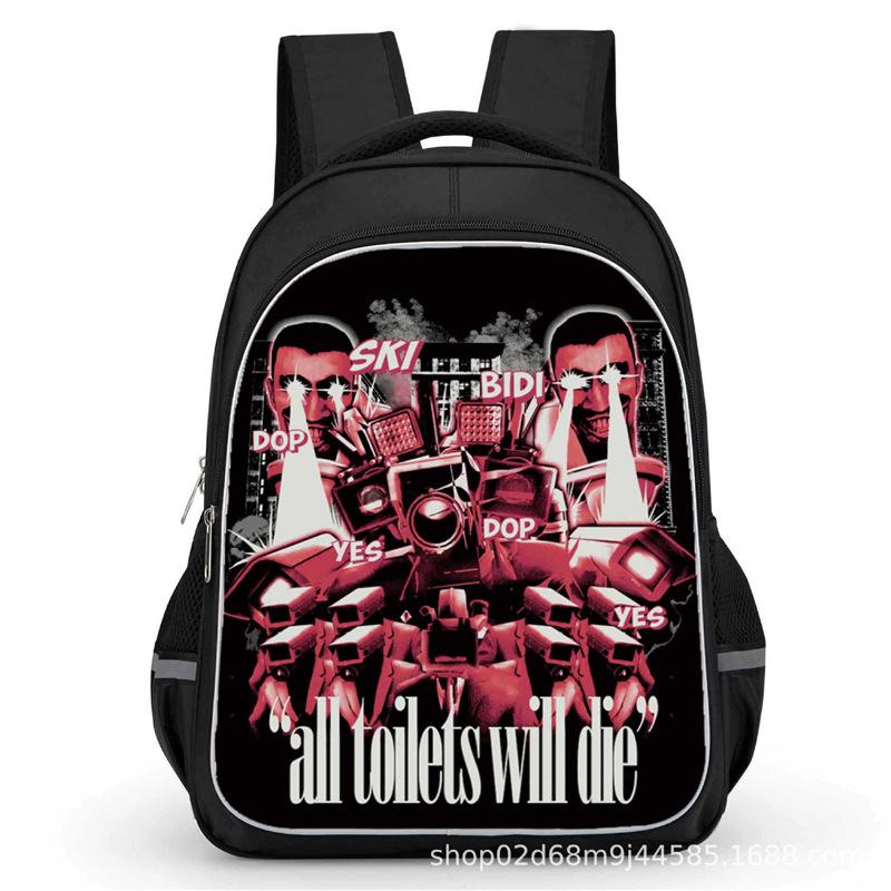 Toilet Man School Bag Titan Clock Man Titan Monitor Man Titan Audio Man Large Capacity Student School Bag