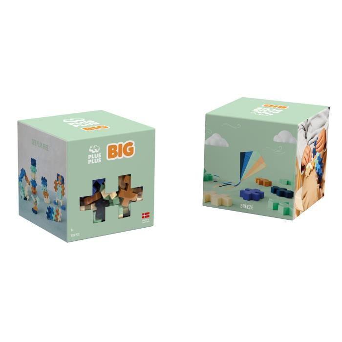 Jeu de construction plus plus - boite big 100 pcs - couleur breeze - dès 1 an