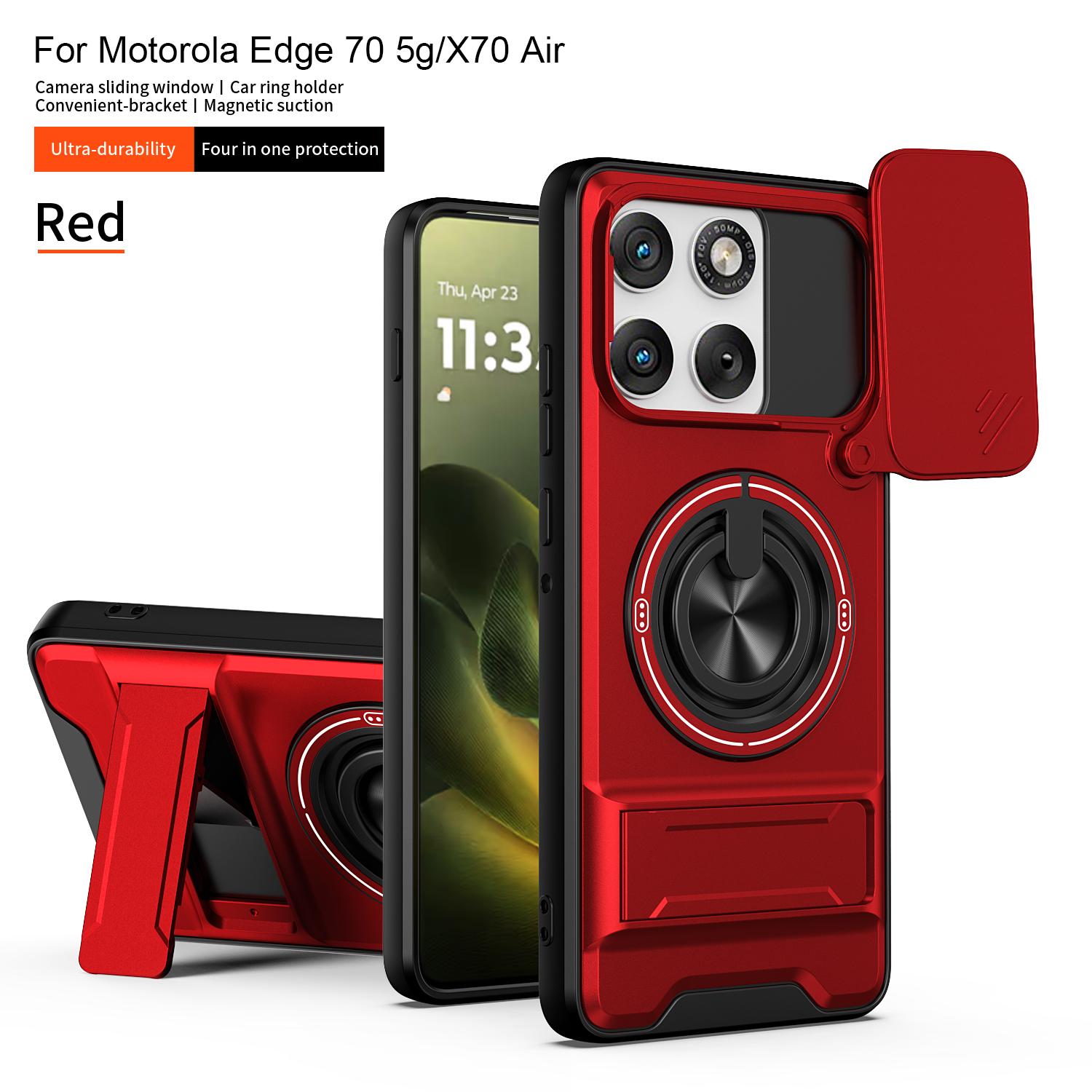 

For Motorola Edge 70 Case Moto edge 70 Cover Magsafe Magnetic Fold Holder Military Armor Camera Protection Cover Motorola Edge 70