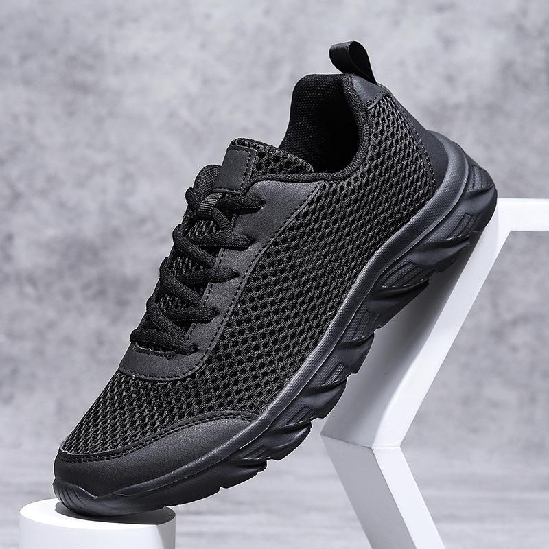 Summer Couples Flying Knit Casual Sports Men's Mesh Lightweight Running Shoes Comfortable Breathable Walking Shoes Commuting