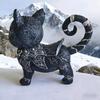 Mysterious Black Cat Statue Small Resin Cat Figurine Decorative Gothic Animal Sculpture for Home Office Desk Wine Cabinet Shelf Decor