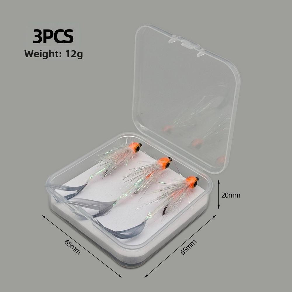 3pcs Pack 3pcs Pack Fly Fishing Lures 6.5cm Size Fly Fishing Baitfish Niche Fly Lures Fly Fishing 3PCS