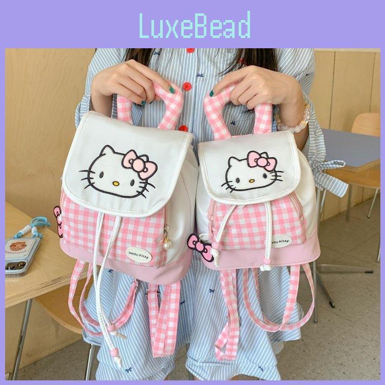 Pattern Checkered Drawstring Handheld Flip Cover Children Backpack