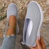 Women Casual Shoes Light Sneakers Breathable Mesh Summer Knitted Vulcanized Shoes Outdoor Slip-On Sock Shoes Plus Size Tennis