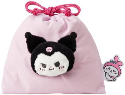 Nakajima Corporation Nagano X Sanrio Boa Face Drawstring Bag Kuromi 173621-22