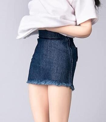 [TOYBARJAPAN] TYM028B Sexy Female Denim Mini Short Skirt for 16 Scale Action Figures (Body, Head, Shirt, and Shoes Not Included)