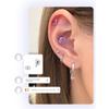 Ringring Store Medical Titanium Steel Ear Studs Edge Buckle Loop Bone Nail Earring Ear Bone Pin Titanium Alloy Earrings Earrings Female