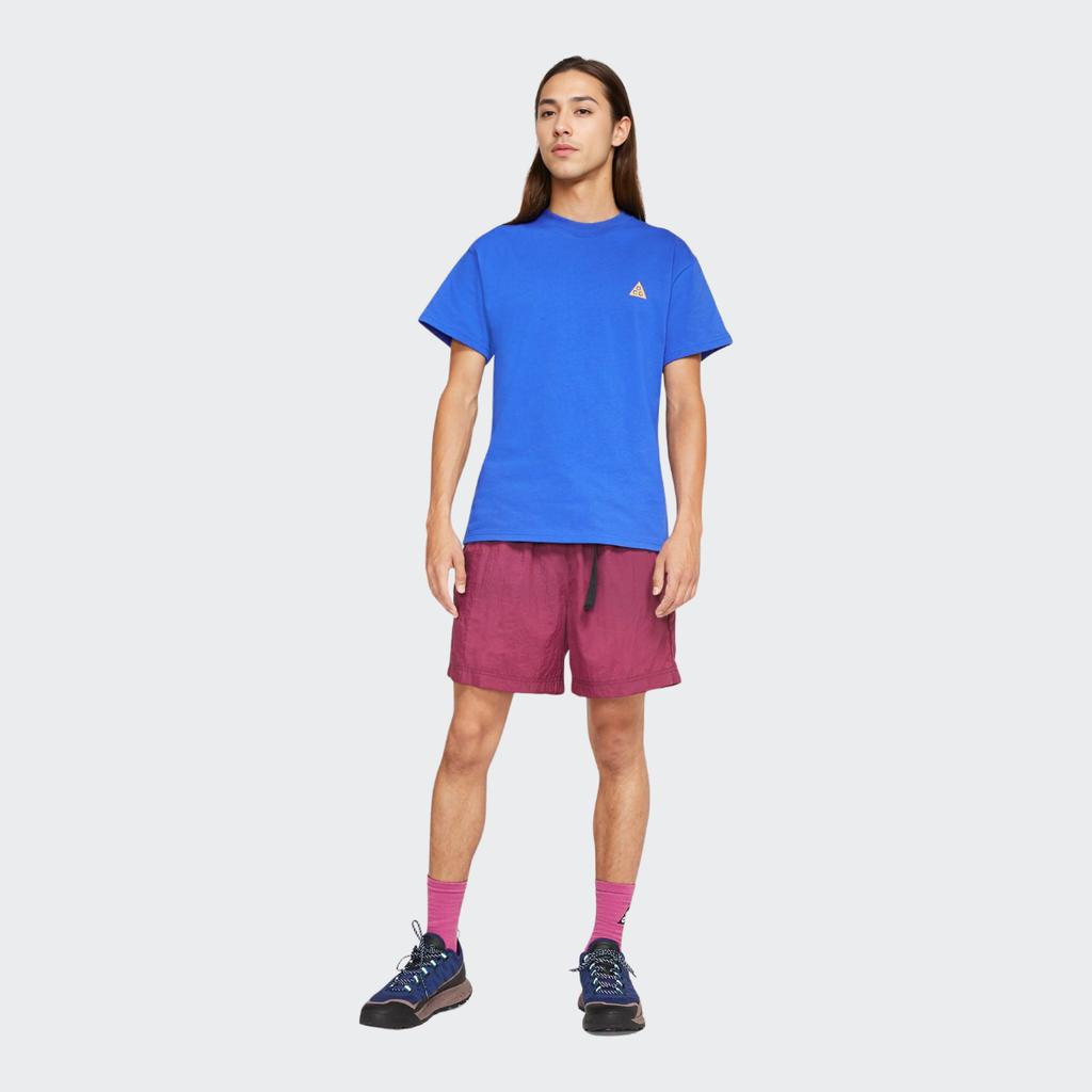Nike ACG Haftowane Logo Koszulka z Krótkim Rękawem Performance Męskie Top Niebieski DC4082-405